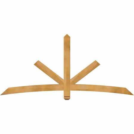 Ekena Millwork Alberta Rough Sawn Timber Gable Bracket, Western Red Cedar, 84"W x 38"H x 2"D x 4"F, 11/12 Pitch GBW084X38X0204ALB00RWR